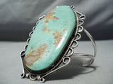 Skyscraping Vintage Native American Navajo Royston Turquoise Sterling Silver Bracelet Old-Nativo Arts