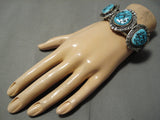 Impressive Vintage Navajo Turquoise Sterling Silver Native American Bracelet-Nativo Arts