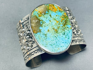 Jaw-dropping San Felipe Royston Turquoise Sterling Silver Bracelet Signed-Nativo Arts