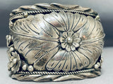 One Of The Best Ever Vintage Native American Navajo Leaf Sterling Silver Bracelet-Nativo Arts