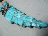 One Of The Best Choker Vintage Native American Navajo Turquoise Coral Sterling Silver Necklace-Nativo Arts
