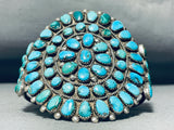 Classic Authentic Vintage Native American Navajo Turquoise Sterling Silver Bracelet-Nativo Arts