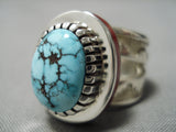 Important Inlay Master Native American Navajo Turquoise Coral Sterling Silver Ring-Nativo Arts