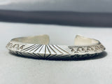 Yazzie Heavy Solid Vintage Native American Navajo Sterling Silver Bracelet-Nativo Arts