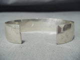 Marvelous Vintage Navajo Native American Sterling Silver Bracelet Old-Nativo Arts