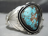 Museum Vintage Native American Navajo Jeff Lee Bisbee Turquoise Sterling Silver Bracelet-Nativo Arts