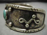 Impressive Vintage Native American Navajo Royston Turquoise Sterling Silver Bracelet-Nativo Arts