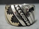 Authentic Vintage Native American Navajo Thomas Singer Sterling Silver Bracelet-Nativo Arts