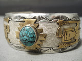 Museum Tsosie Vintage Native American Navajo Lone Mountain Turquoise Sterling Silver Bracelet-Nativo Arts