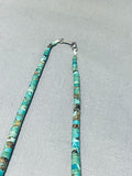 Native American Striking Vintage Santo Domingo Royston Turquoise Sterling Silver Necklace-Nativo Arts