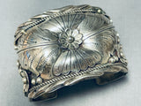 One Of The Best Ever Vintage Native American Navajo Leaf Sterling Silver Bracelet-Nativo Arts