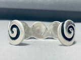 Most Famous Native American Navajo Artist- Vintage Native American Navajo Kenneth Begay Sterling Silver Bracelet-Nativo Arts