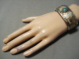 Museum Tsosie Vintage Native American Navajo Lone Mountain Turquoise Sterling Silver Bracelet-Nativo Arts