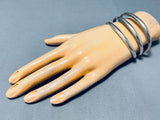 Triple Shank Vintage Native American Navajo Sterling Silver Bracelet Cuff-Nativo Arts