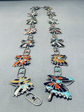 Best Vintage Native American Zuni Turquoise Butterfly Sterling Silver Concho Belt-Nativo Arts