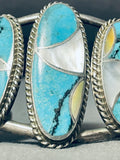 Best Nelson Lee Vintage Native American Navajo Turquoise Sterling Silver Inlay Bracelet-Nativo Arts