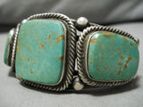 One Of Best Vintage Native American Navajo Martinez Royston Turquoise Sterling Silver Bracelet-Nativo Arts