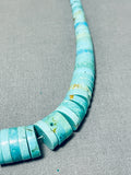 Native American Particularily Rare Vintage Santo Domingo Turquoise Sterling Silver Necklace-Nativo Arts