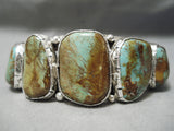 Monumental Vintage Native American Navajo Huge Royston Turquoise Sterling Silver Bracelet-Nativo Arts