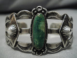 Vintage Native American Navajo Bracelet Early 1900's Sterling Silver Cerrillos Turquoise-Nativo Arts