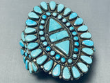 One Of The Best Most Unique Vintage Native American Navajo Turquoise Sterling Silver Bracelet-Nativo Arts