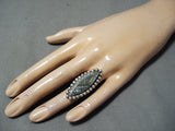 Tremendous Vintage Navajo Abalone Sterling Silver Ring Native American Old-Nativo Arts