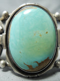 Incredible Vintage Native American Navajo Royston Turquoise Sterling Silver Bracelet-Nativo Arts