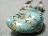 Native American Magnificent Vintage Santo Domingo Huge Royston Turquoise & Shell Necklace Old-Nativo Arts