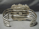 Magnificient Vintage Native American Navajo Old Kingman Turquoise Sterling Silver Bracelet-Nativo Arts