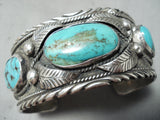 Native American Important Vintage Francisco Gomez Turquoise Sterling Silver Bracelet-Nativo Arts