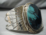 Superlative Vintage Native American Navajo Spiderweb Turquoise Sterling Silver Bracelet Old-Nativo Arts