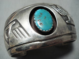 Museum Vintage Hopi/ Native American Navajo Turquoise Sterling Silver Bracelet Old-Nativo Arts