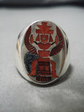 Fascinating Vintage Zuni Native American Sterling Silver Ring-Nativo Arts