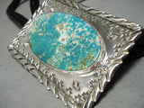Huge Native American San Felipe Royston Turquoise Sterling Silver Bolo-Nativo Arts
