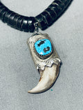 Authentic Vintage Native American Navajo Turquoise Sterling Silver Necklace-Nativo Arts
