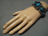 Rare Turquoise Mountain Vintage Native American Navajo Keyonnie Begay Sterling Silver Bracelet-Nativo Arts