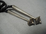 Astonishing Vintage Native American Navajo Turquoise John Begay Sterling Silver Bolo Tie-Nativo Arts