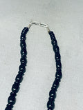 Native American Signed Double Sided Vintage Santo Domingo Turquoise Sterling Silver Necklace-Nativo Arts