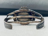 Very Old And Early Vintage Native American Navajo Petrified Wood Sterling Silver Bracelet-Nativo Arts