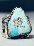 Native American Awesome San Felipe Signed 8 Turquoise Sterling Silver Ring-Nativo Arts