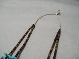 Magnificent Vintage Native American Navajo Spiderweb Turquoise Nugget Heishi Necklace Old-Nativo Arts