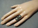 Breathtaking Vintage Zuni Turquoise Sterling Silver Ring Native American Old-Nativo Arts