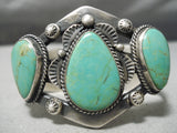 Spectacular Tso Vintage Native American Navajo Royston Turquoise Sterling Silver Bracelet-Nativo Arts