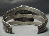 Heavy Huge Vintage Native American Navajo Carico Lake Turquoise Sterling Silver Bracelet-Nativo Arts