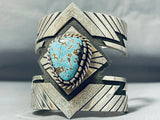One Of The Most Unique Ever Vintage Native American Navajo Turquoise Sterling Silver Bracelet-Nativo Arts