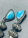 Advanced Workmanship Native American Navajo Turquoise Sterling Silver Hogan Earrings-Nativo Arts