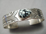 Vivid Vintage Native American Navajo Tortoise Turquoise Sterling Silver Bracelet-Nativo Arts