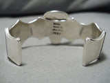 Native American Quality Vintage Apache Candelaria Turquoise 14k Gold Sterling Silver Bracelet-Nativo Arts