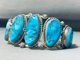 Thicker Authentic Vintage Native American Navajo Turquoise Sterling Silver Bracelet-Nativo Arts