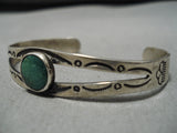 Rare Vintage Navajo Carrillos Turquoise Native American Sterling Silver Bracelet-Nativo Arts